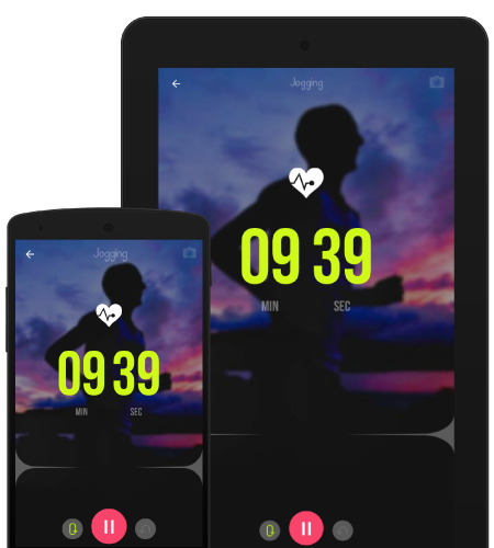 Timer background for Jogging